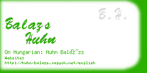 balazs huhn business card